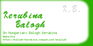 kerubina balogh business card